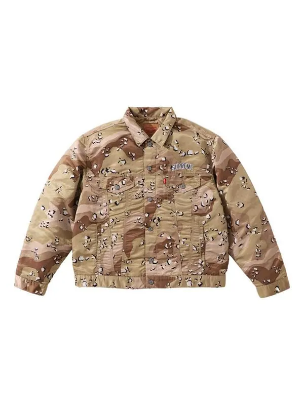 Куртка fw19 week 9 x levis nylon trucker jacket Supreme — изображение 1 из 3, желтый