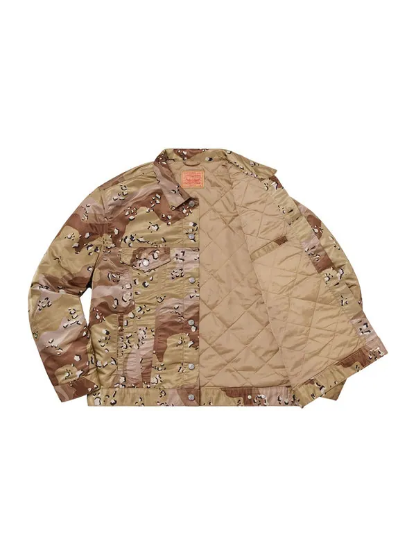 Куртка fw19 week 9 x levis nylon trucker jacket Supreme — изображение 3 из 3, желтый