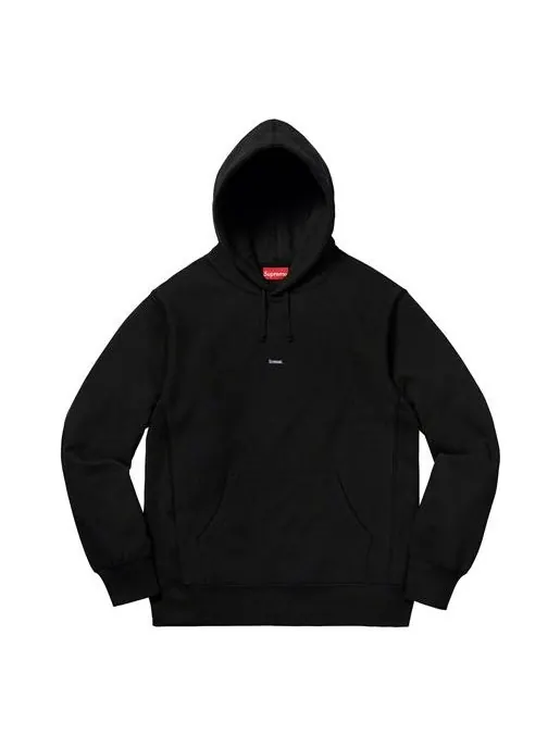 Толстовка micro logo hooded sweatshirt 'black' Supreme — изображение 1 из 1, черный