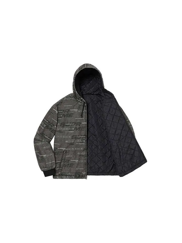Куртка fw19 week 9 reversible dimensions logo denim work jacket 'black' Supreme — изображение 4 из 4, черный