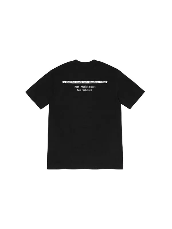 Футболка fw19 week 9 san francisco opening limited box logo short sleeve black Supreme — изображение 2 из 2, черный
