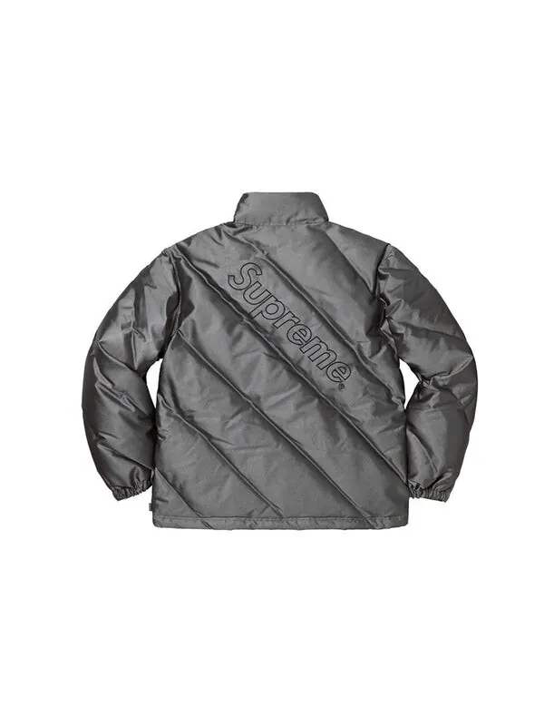 Куртка fw19 week 11 iridescent puffy jacket black Supreme — изображение 3 из 3, черный