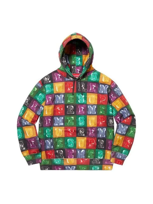 Толстовка blocks hoodie 'multi-color' Supreme — изображение 1 из 1, мульти