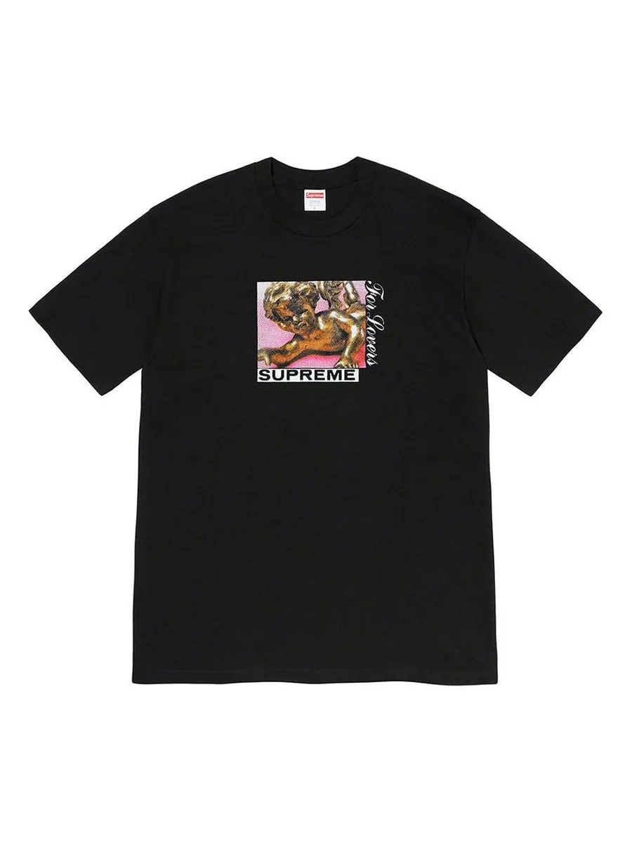 Футболка Supreme Week 1 Lovers Tee Cartoon Printing Round Neck Short Sleeve Unisex — изображение 1 из 1, красный