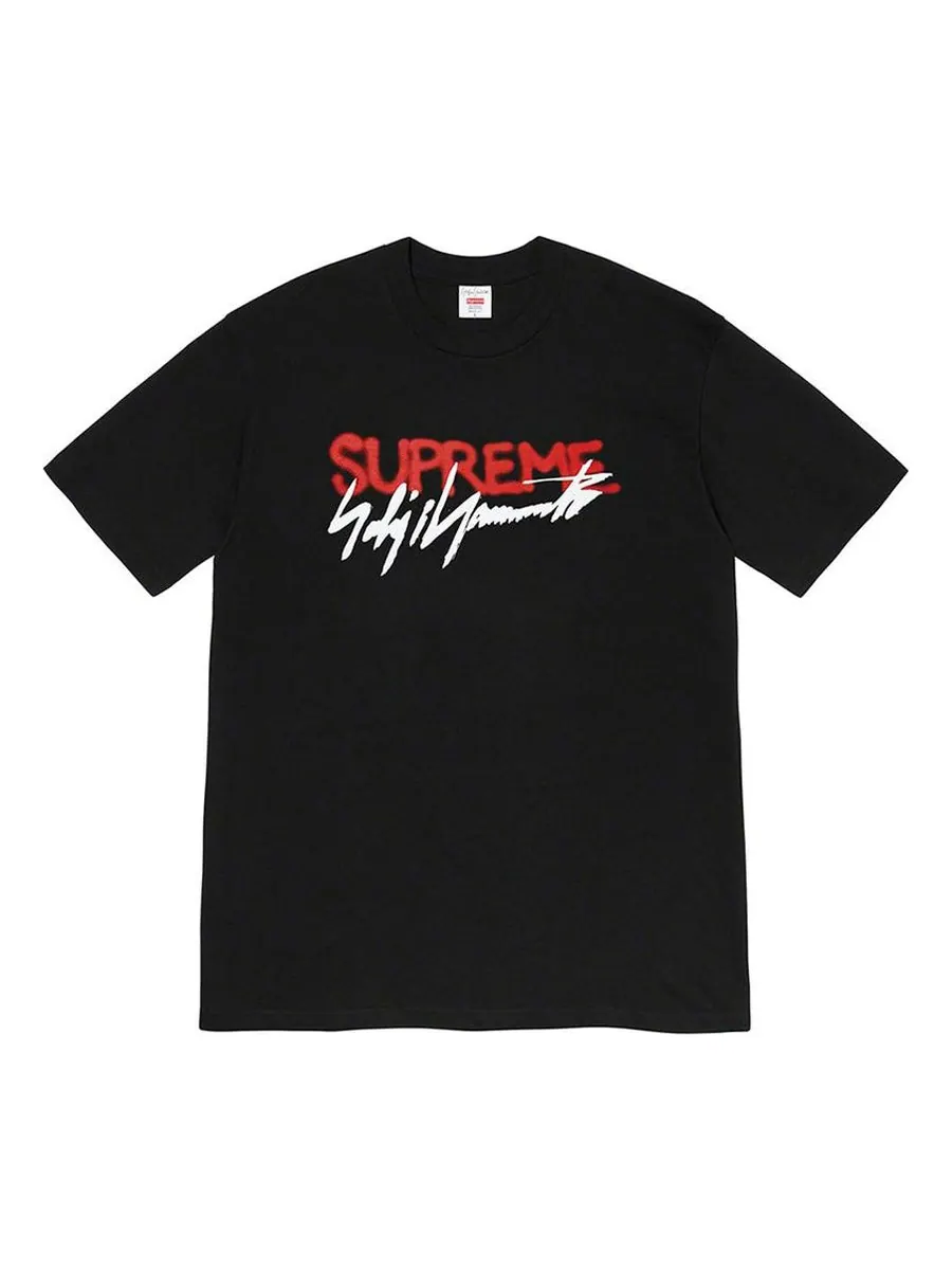 Футболка Supreme FW20 Week 4 x Yohji Yamamoto Logo Tee 'Black White' — изображение 1 из 2, черный