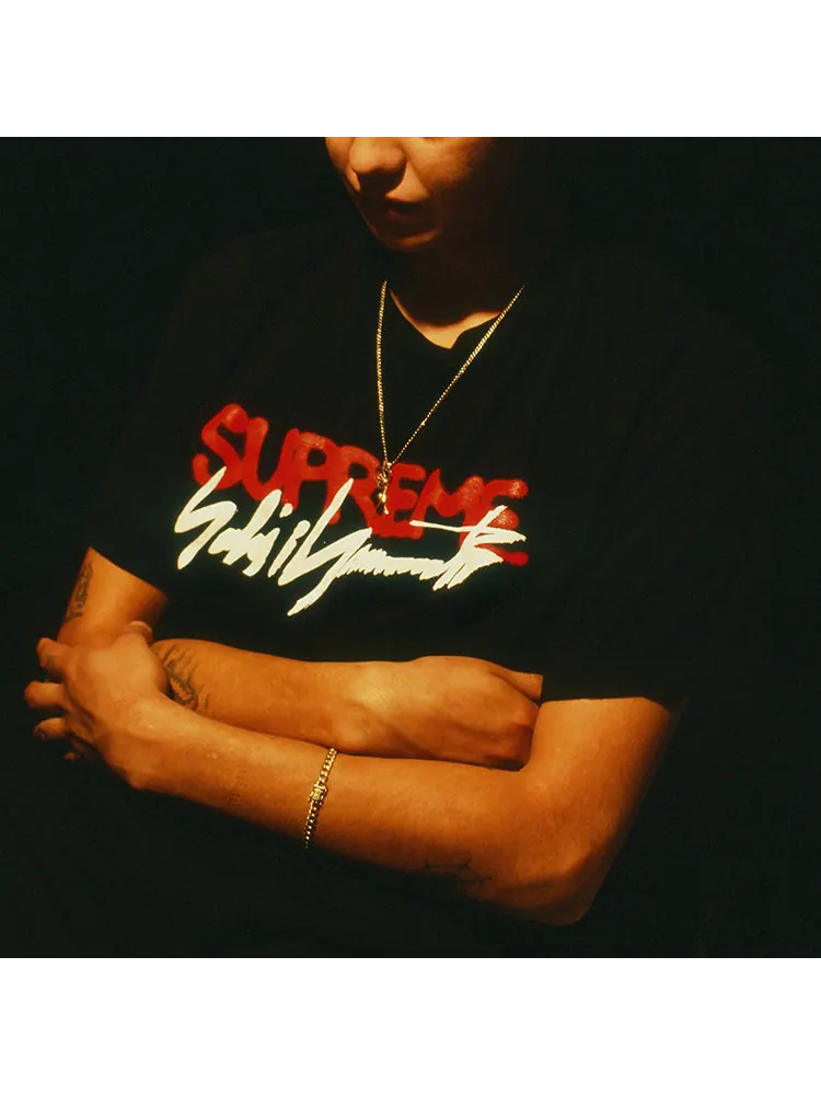 Футболка Supreme FW20 Week 4 x Yohji Yamamoto Logo Tee 'Black White' — изображение 2 из 2, черный