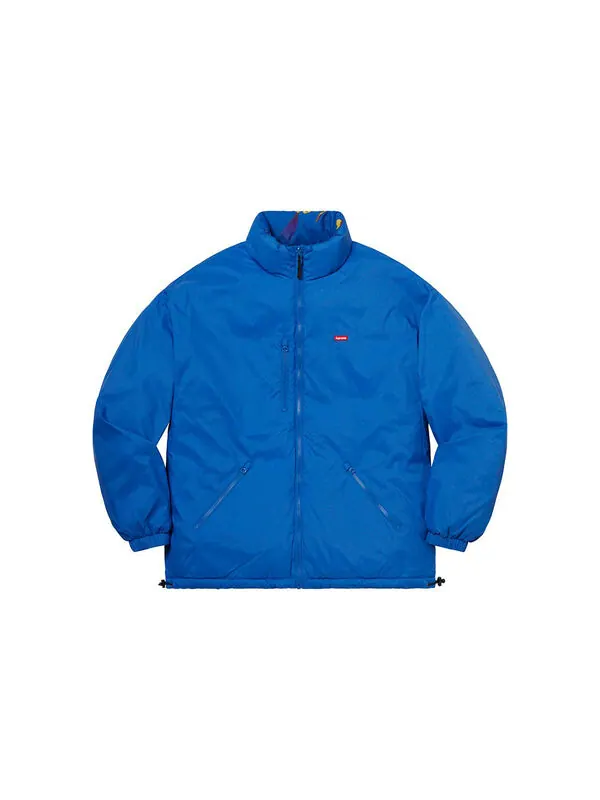 Куртка reversible puffy jacket 'blue gold' Supreme — изображение 2 из 2, синий/золотистый