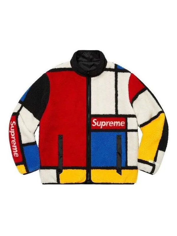 Куртка reversible colorblocked fleece jacket 'multi-color' Supreme — изображение 1 из 4, мульти
