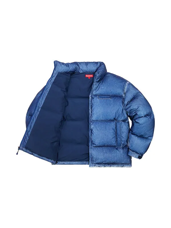 Куртка reflective speckled down jacket 'blue' Supreme — изображение 3 из 3, синий