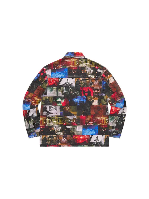 Куртка fw21 week 1 nas and dmx collage denim chore coat Supreme — изображение 2 из 2, бежевый