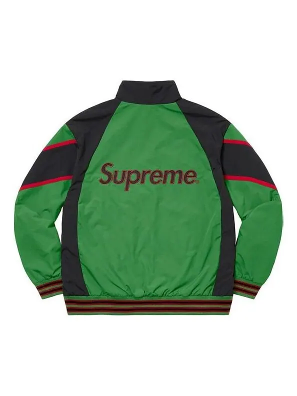 Куртка x new york yankees track jacket 'green black' Supreme — изображение 2 из 2, зеленый/черный