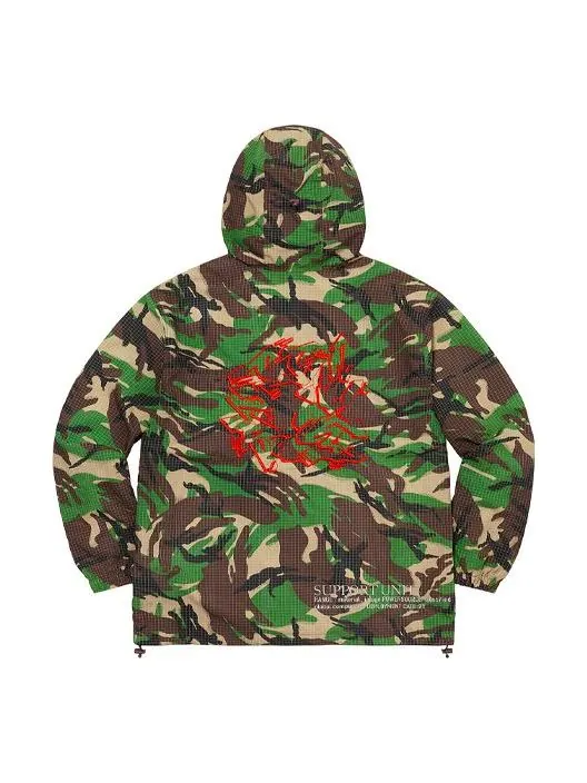 Куртка support unit nylon ripstop jacket 'green brown' Supreme — изображение 2 из 2, зеленый/коричневый