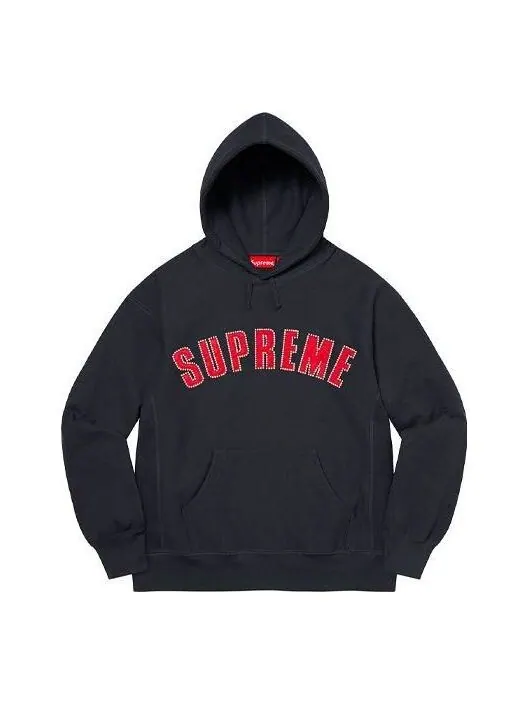 Толстовка pearl logo hooded sweatshirt 'navy red' Supreme — изображение 1 из 1, темно-синий/красный