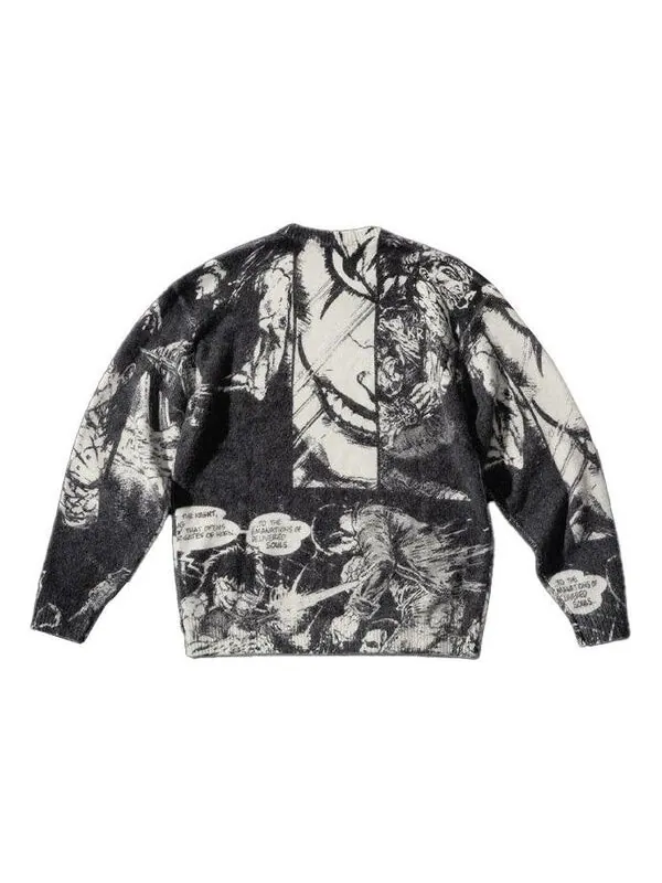 Свитер x the crow sweater 'white black' Supreme — изображение 2 из 2, белый/черный