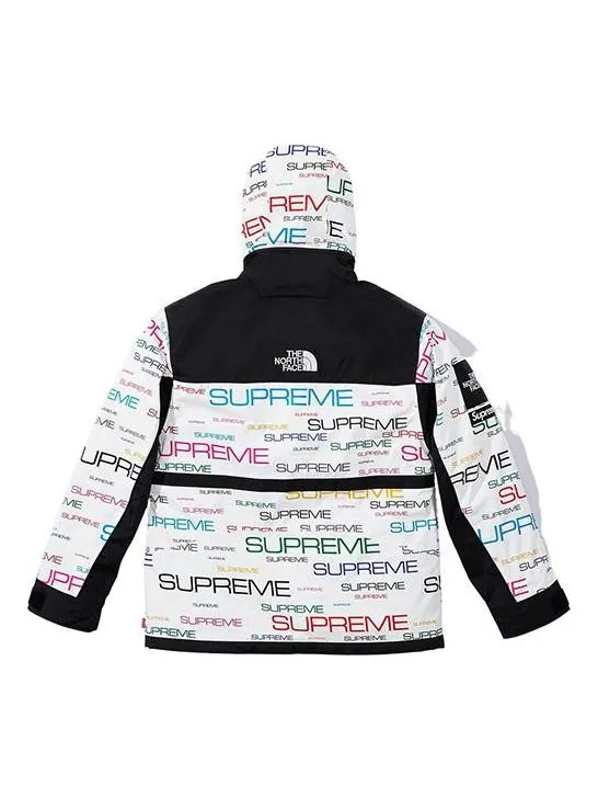 Куртка x the north face steep tech apogee jacket 'white black' Supreme — изображение 2 из 3, белый/черный