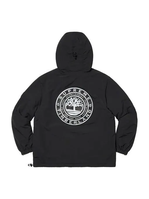 Куртка x timberland reversible ripstop jacket 'black white' Supreme — изображение 2 из 4, черный/белый