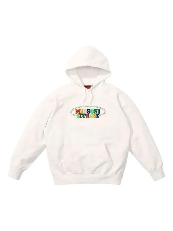 Толстовка x missoni hooded sweatshirt 'white' Supreme — изображение 1 из 1, белый