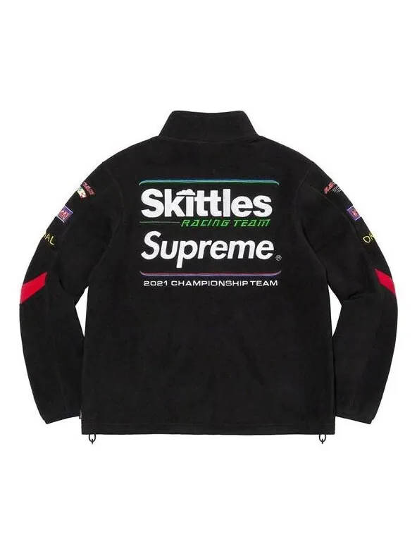 Куртка x skittles x polartec jacket 'black multi-color' Supreme — изображение 2 из 2, черный/мульти