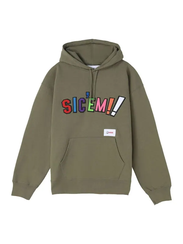 Толстовка x wtaps sicem! hooded sweatshirt 'olive green' Supreme — изображение 1 из 2, оливковый зеленый
