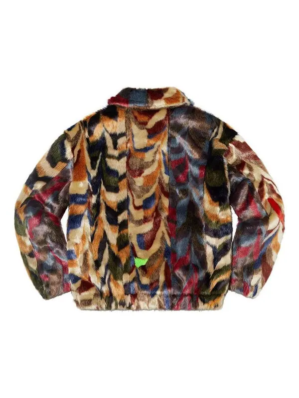 Куртка faux fur bomber jacket 'multi-color' Supreme — изображение 2 из 3, мульти