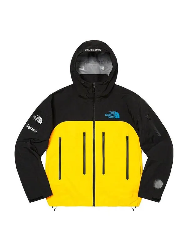 Куртка x the north face taped seam shell jacket 'yellow black blue' Supreme — изображение 1 из 3, желтый/черный/синий