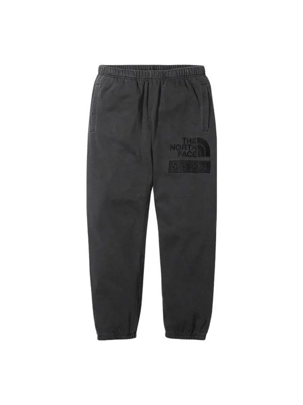 Брюки x the north face pigment printed sweatpants 'black' Supreme — изображение 1 из 2, черный