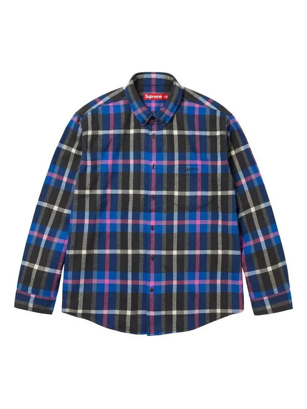 Рубашка fw23 week4 plaid flabbel shirt 'blue' Supreme — изображение 1 из 2, синий