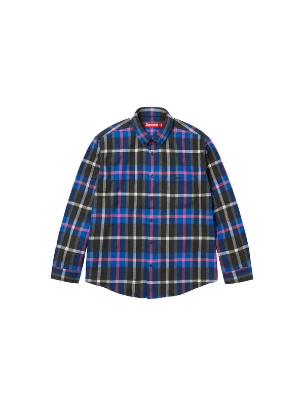 Рубашка fw23 week4 plaid flabbel shirt 'blue' Supreme — изображение 2 из 2, синий