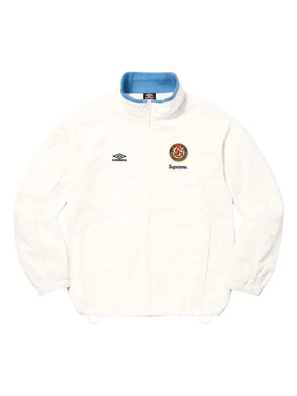 Куртка x umbro cotton ripstop track jacket 'white black' Supreme — изображение 1 из 2, белый/черный