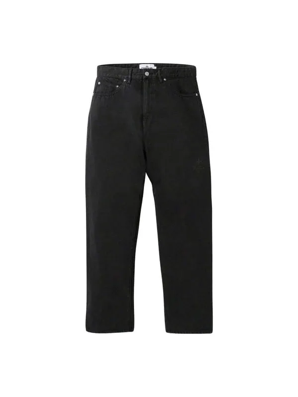 Брюки x stone island fw23 week10 5-pocket jean pants 'black' Supreme — 1
