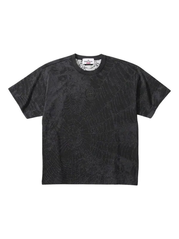 Футболка x stone island fw23 week10 t-shirt 'black' Supreme — изображение 1 из 2, черный