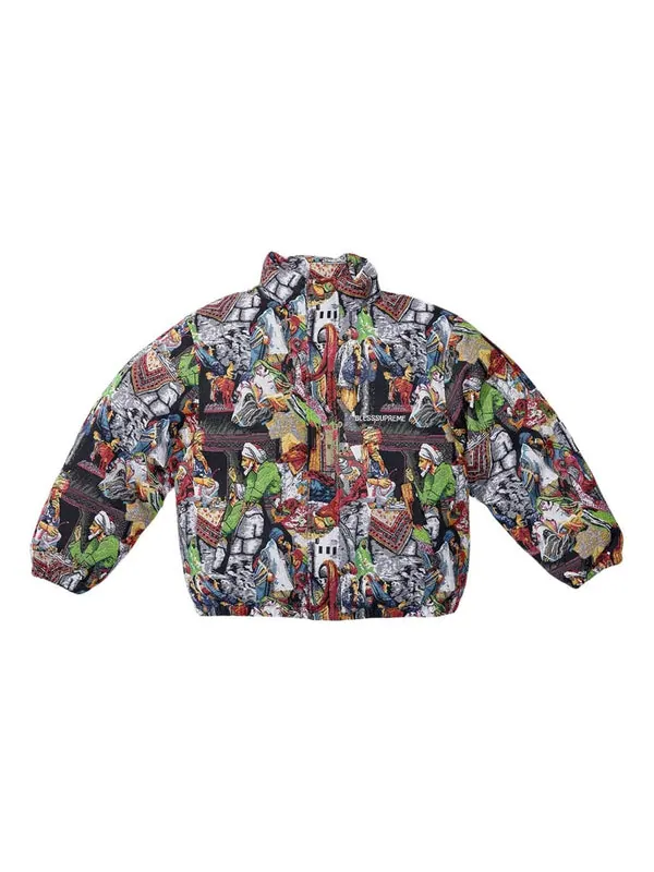 Куртка x bless tapestry down puffer jacket 'multi-color' Supreme — изображение 3 из 4, мульти