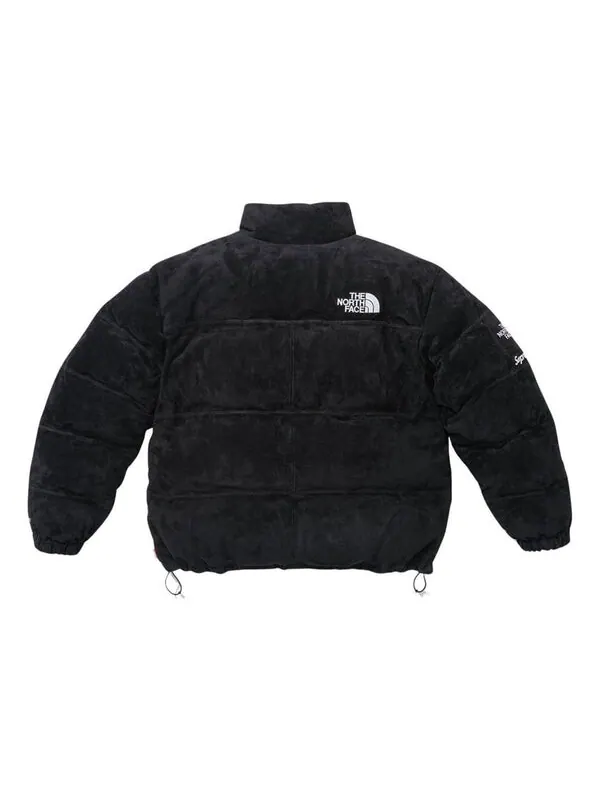 Куртка x the north face suede nuptse jacket 'black white' Supreme — изображение 2 из 2, черный/белый