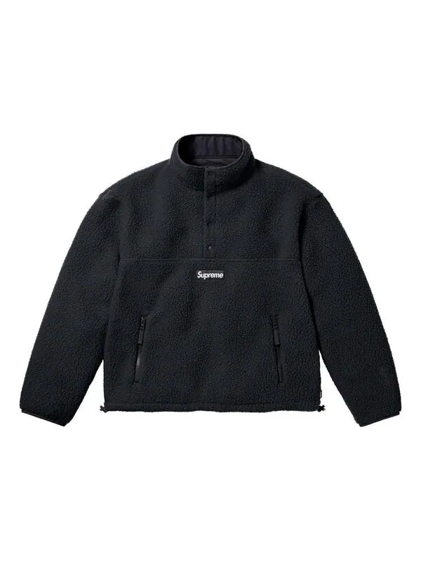 Куртка x polartec shearling reversible pullover 'black' Supreme — изображение 3 из 4, черный