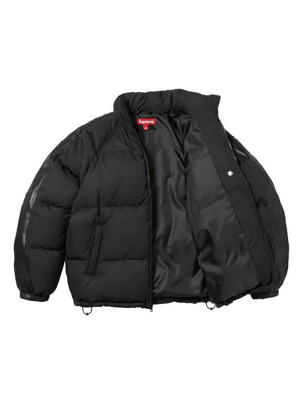 Куртка star sleeve down puffer jacket 'black' Supreme — изображение 3 из 3, черный