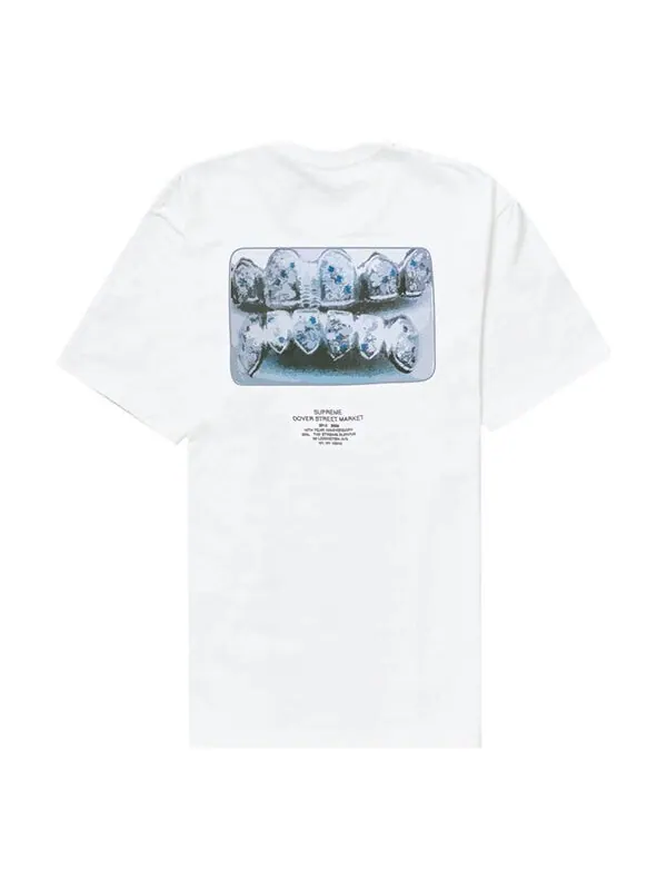 Футболка x dover street market t-shirt 'white' Supreme — изображение 2 из 2, белый