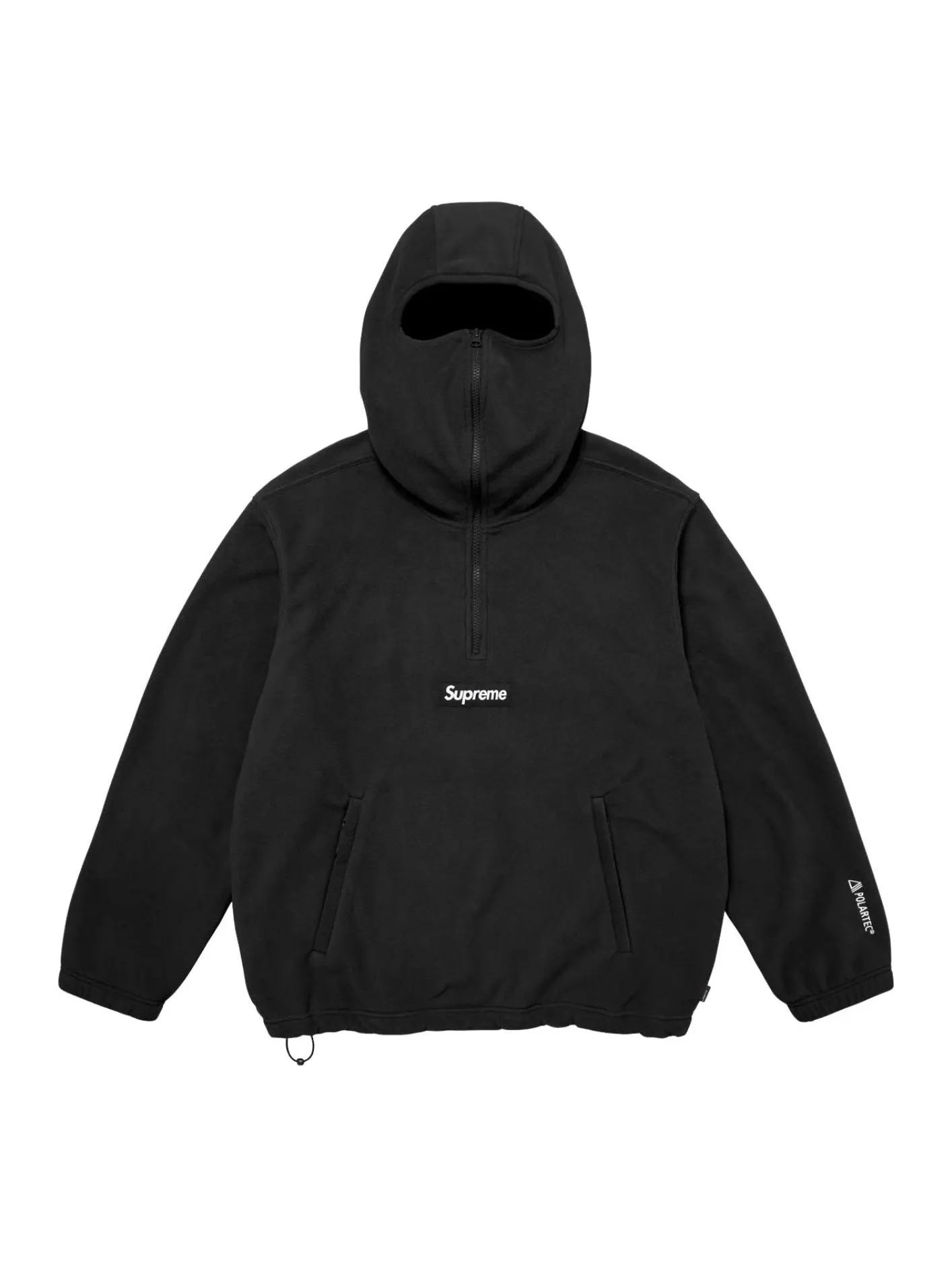 Толстовка Supreme FW25 Polartec с капюшоном и половинной молнией — изображение 1 из 1, черный