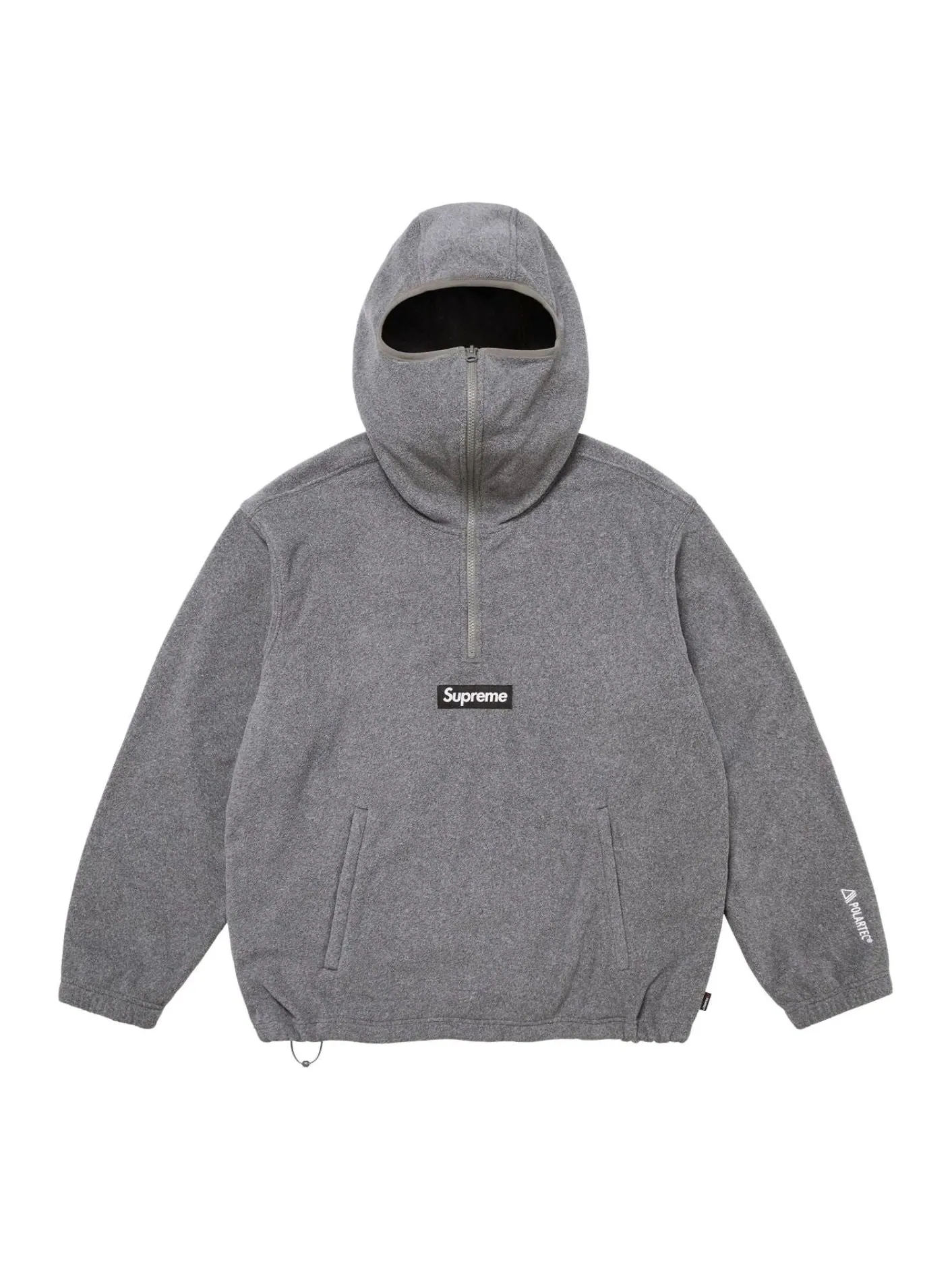 Толстовка Supreme FW25 Polartec с капюшоном и половинной молнией — изображение 1 из 1, серый