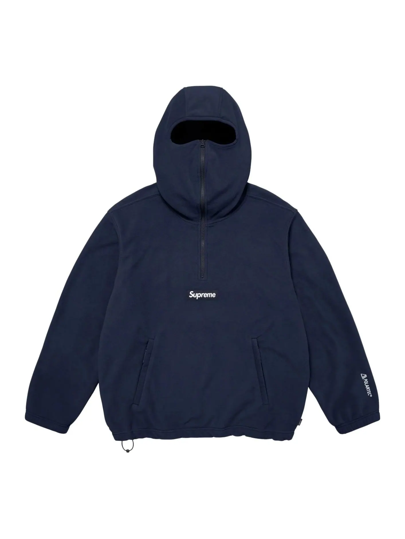 Толстовка Supreme FW25 Polartec с капюшоном и половинной молнией — изображение 1 из 1, темно-синий