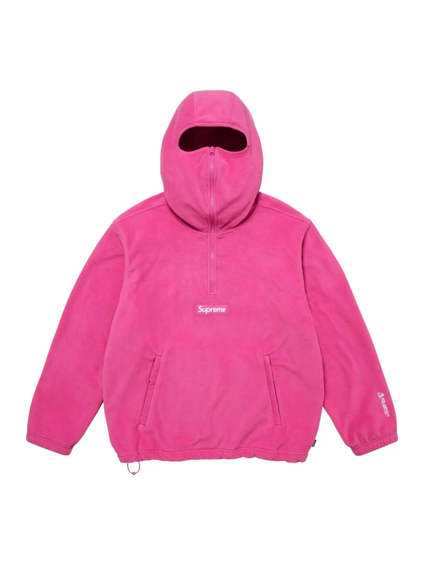 Толстовка Supreme FW25 Polartec с капюшоном и половинной молнией — изображение 1 из 1, розовый