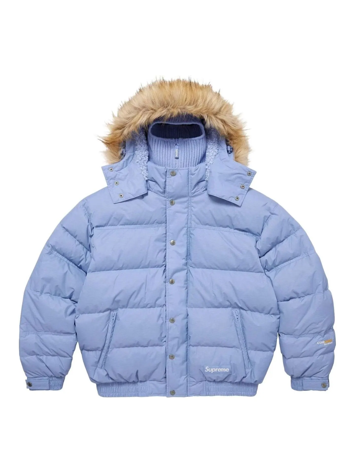 Пуховая куртка Supreme FW25 с защитной маской и наполнителем 700 — изображение 1 из 2, светлый синий