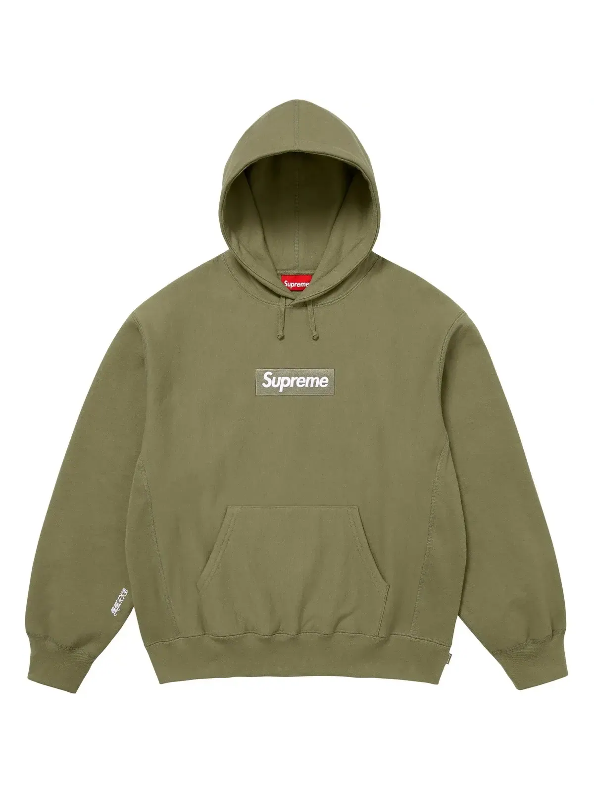 Худи Supreme Box Logo — изображение 1 из 1, оливковый зеленый