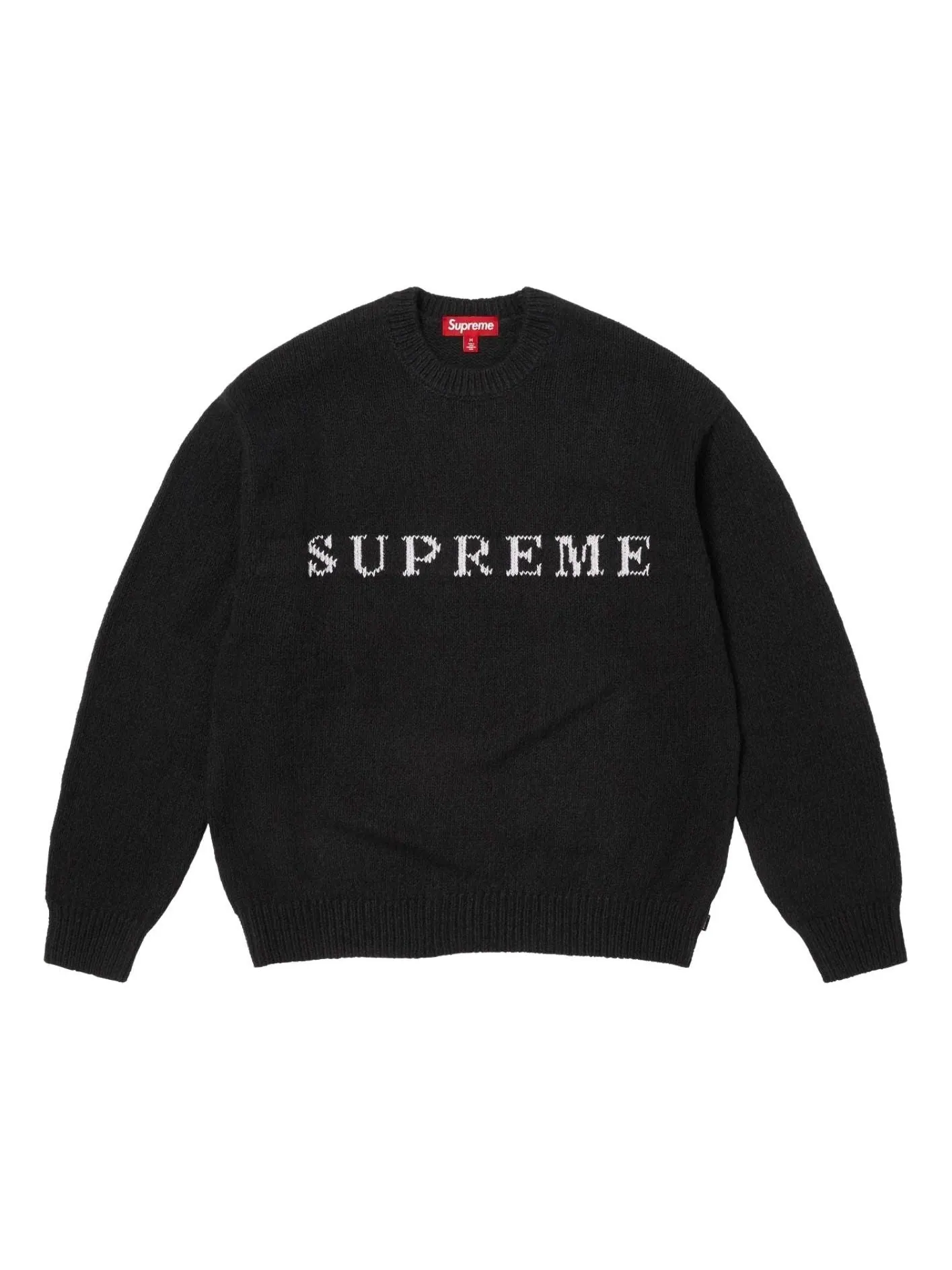 Свитер Supreme FW25 с контрастным логотипом — изображение 1 из 1, черный