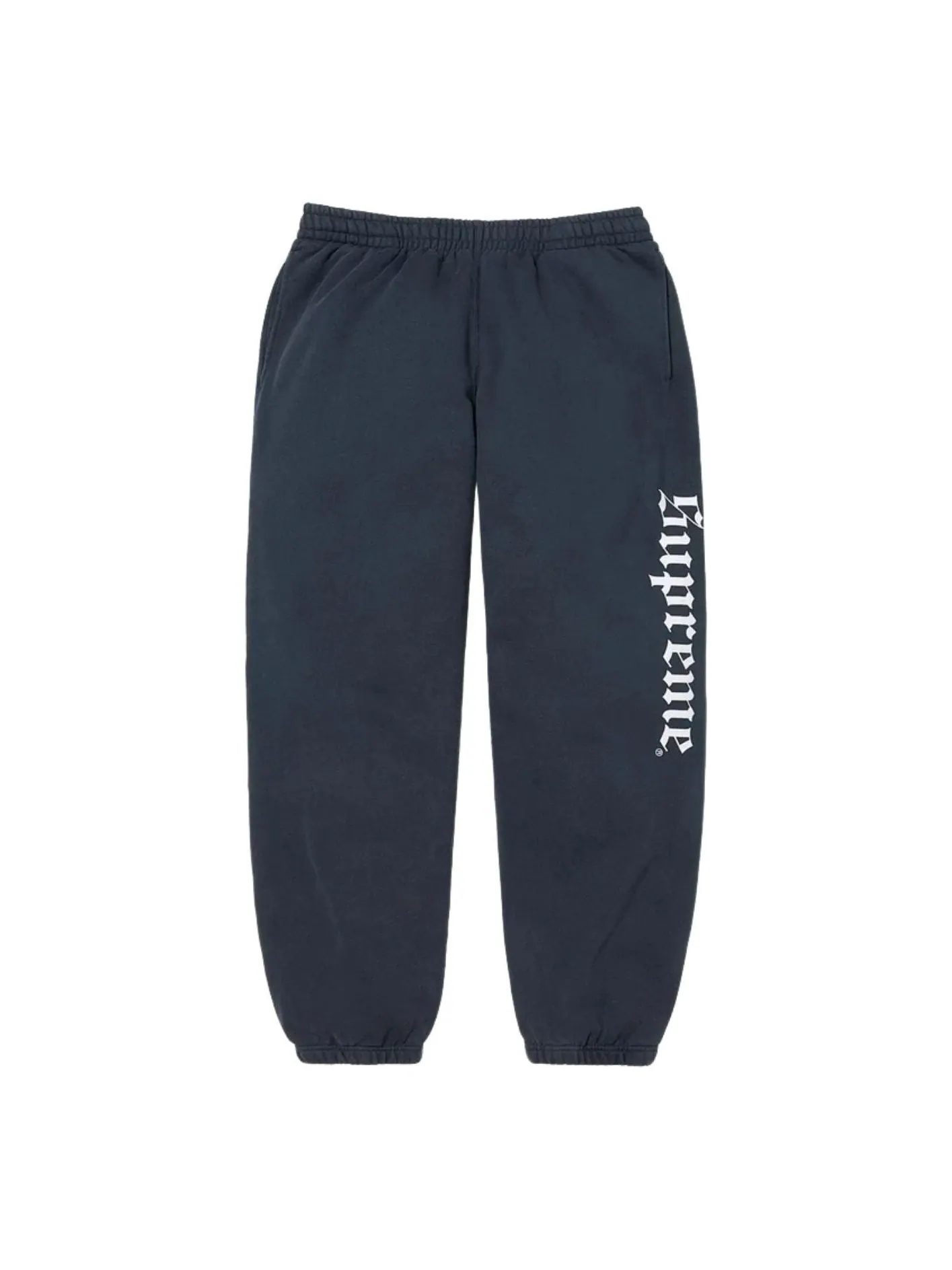 Спортивные штаны Supreme FW25 Washed Old English 'Navy' — изображение 1 из 2, темно-синий