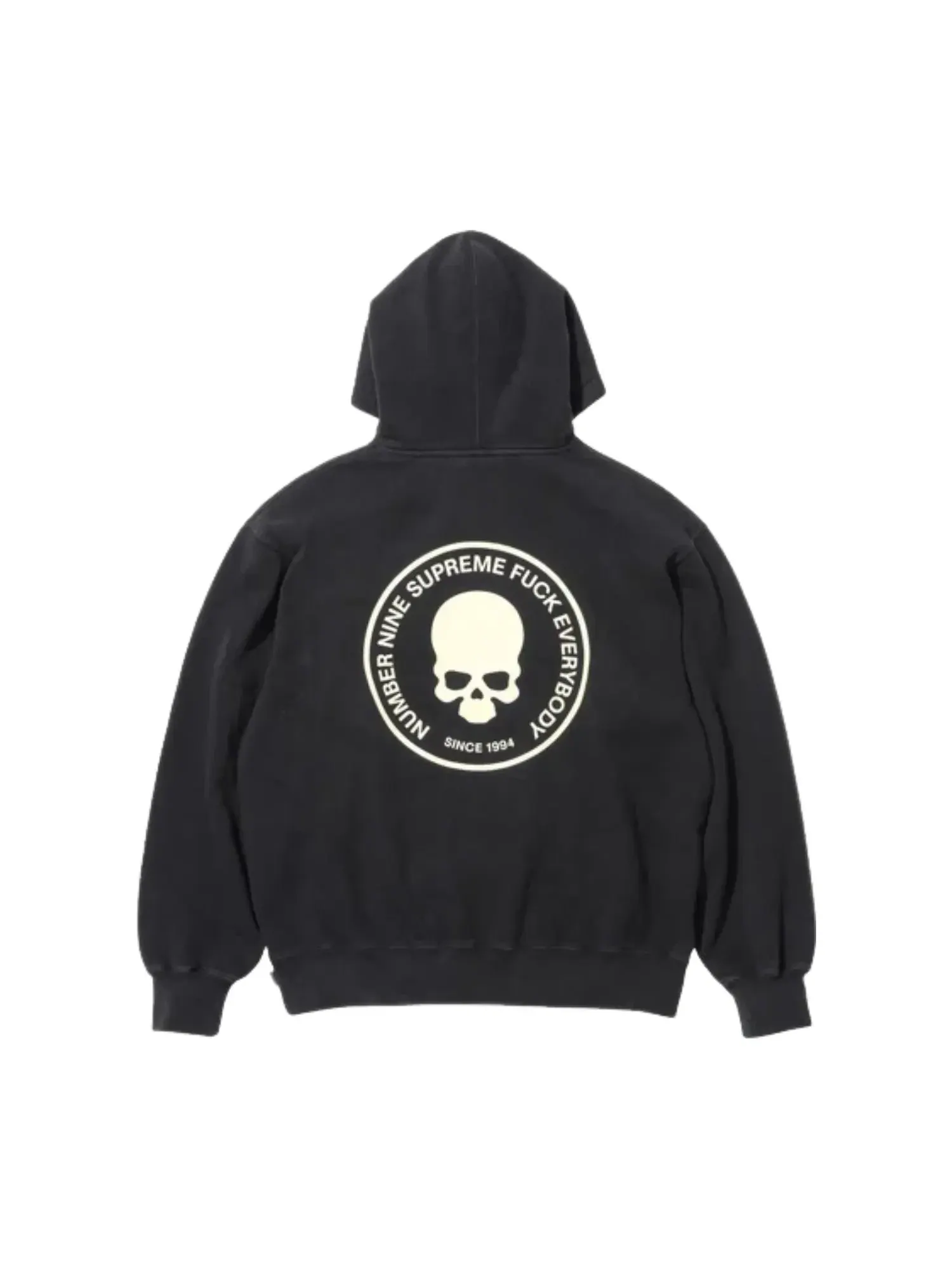 Толстовка с капюшоном Supreme FW25 x Number (N)ine, черная, SUP-FW25-266-BLK — изображение 2 из 2, черный