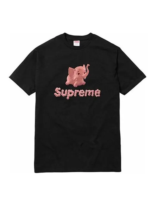 Футболка ss17 elephant tee black small short sleeve Supreme — изображение 1 из 1, черный