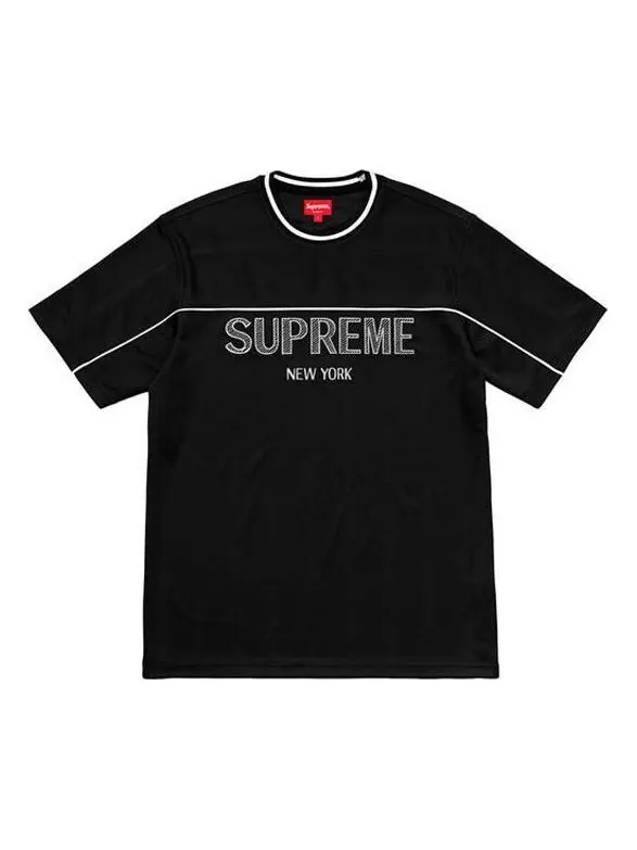 Футболка ss18 dazzle warm up top black tee 'black white' Supreme — изображение 1 из 2, черный/белый