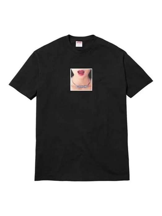 Футболка ss18 necklace tee black printing short sleeve Supreme — изображение 1 из 1, черный