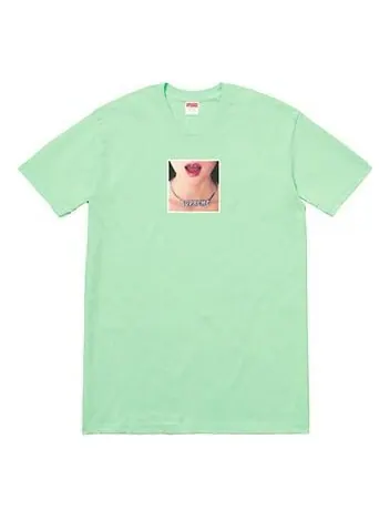 Футболка ss18 necklace mint tee Supreme — изображение 1 из 1, зеленый