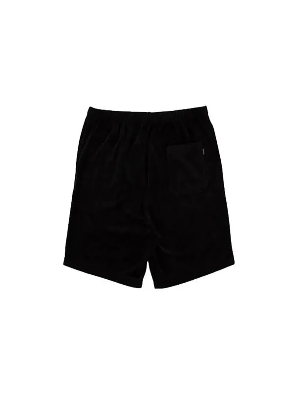 Шорты ss18 velour warm up short black Supreme — изображение 2 из 2, черный/белый